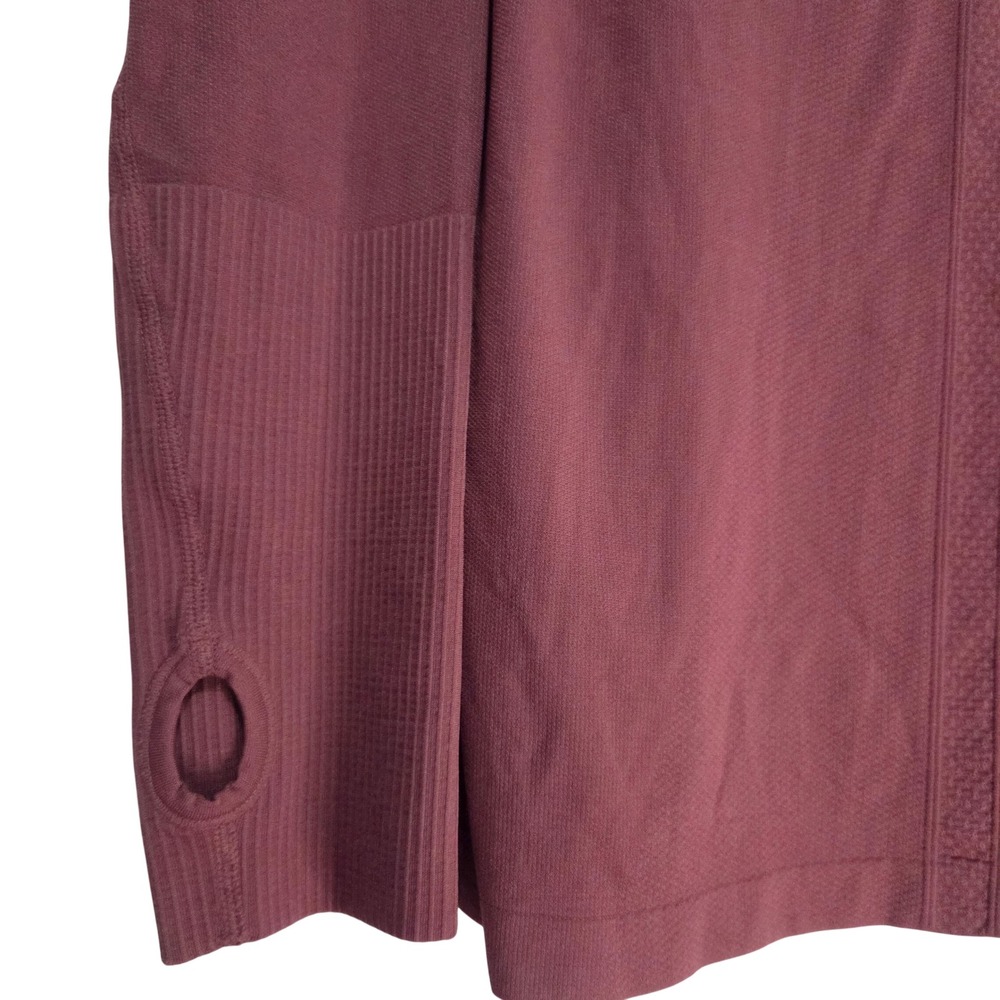 CRZ YOGA Womens Seamless Long Sleeve Training Shirt Thumbholes Mauve Large L - Picture 7 of 7